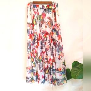 Floral maxi skirt